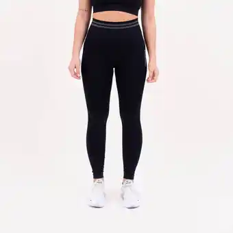 Decathlon Contour seamless scrunch leggings Dames - Zwart aanbieding