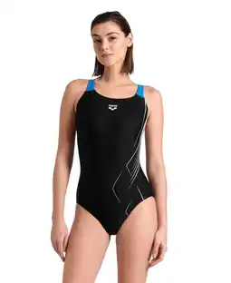 Decathlon Arena Dames Badpak Dive Swim Pro Back Zwart-Blauw China aanbieding