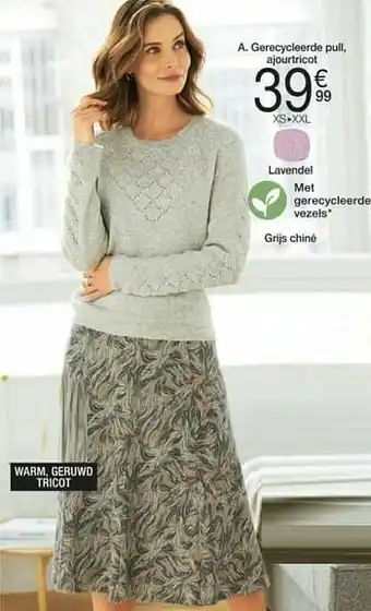 Damart Gerecycleerde pull ajourtricot aanbieding