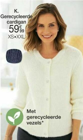 Damart Gerecycleerde cardigan aanbieding