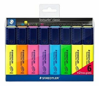 Dreamland STAEDTLER fluostift Textsurfer Classic - 8 stuks aanbieding