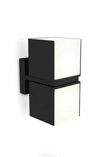 Buitenverl Led Wandlamp 2 Head Zwart Mat 3000k 1000lm