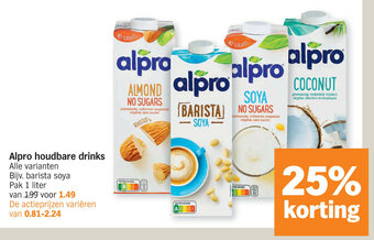 Albert Heijn Alpro houdbare drinks aanbieding