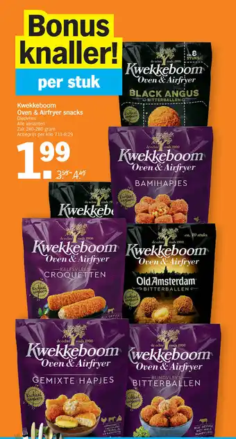 Albert Heijn Kwekkeboom Oven & Airfryes snacks aanbieding