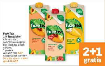 Albert Heijn Fuze Tea 1.5 literpakken aanbieding
