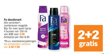 Albert Heijn Fa deodorant aanbieding