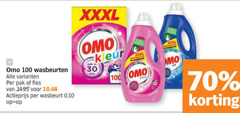 Albert Heijn Omo 100 wasbeurten aanbieding