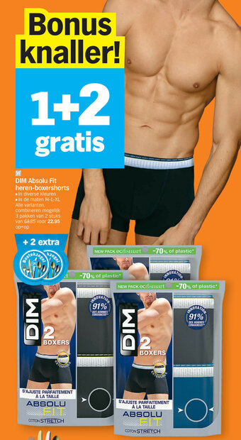 Dim Absolu Fit heren-boxershorts