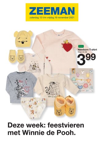 Zeeman Newborn T-Shirt Maat 50-68 aanbieding
