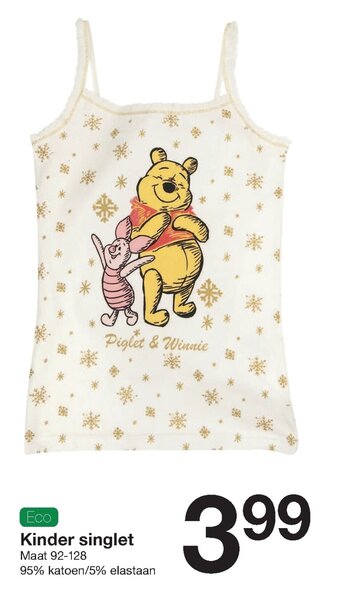 Zeeman Kinder Singlet Maat 92-128 aanbieding