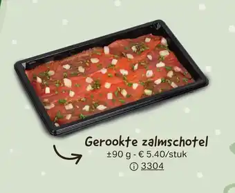 Gerookte Zalmschotel 90g per stuk