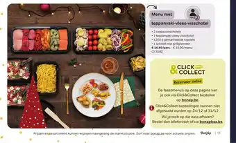 Bon Ap Menu Met Teppanyaki-Vlees Visschotel per pers aanbieding