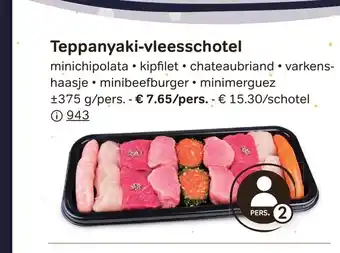Bon Ap Teppanyaki-Vleesschotel 375g per pers aanbieding