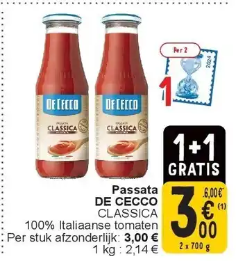 Cora Passata DE CECCO aanbieding