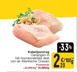 Cora Kabeljauwrug aanbieding