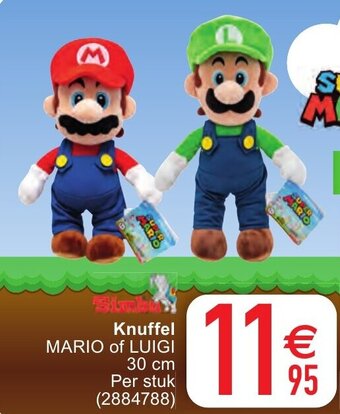 Cora Knuffel Mario of Luigi aanbieding