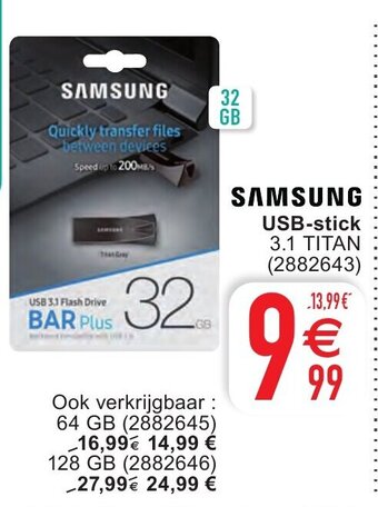 Cora Samsung USB-stick aanbieding
