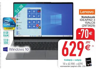 Cora Lenovo Notebook Ideapad 3 aanbieding