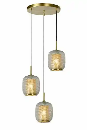 Zelfbouwmarkt Agatha Hanglamp 3x E27/40w Mat Goud/glas aanbieding