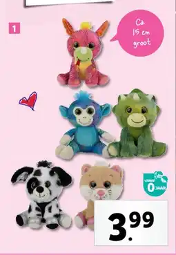 Lidl Knuffel met glitterogen aanbieding