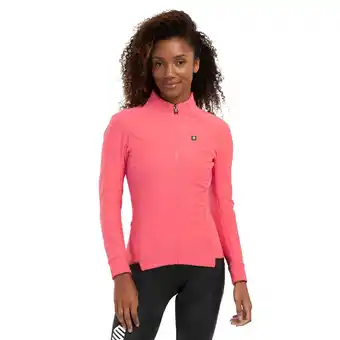 Decathlon Dames Wielrennen softshell fietsjas J1 Breakaway SIROKO Neon Koraal aanbieding