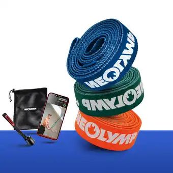 Decathlon Fitnessbanden (set van 3) - weerstandsband, gymnastiekband + e-book aanbieding