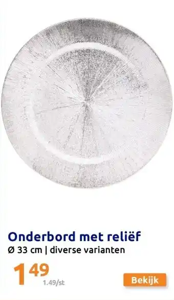 Action Onderbord met reliëf aanbieding