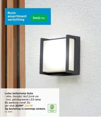 GAMMA Lutec buitenlamp Qubo aanbieding