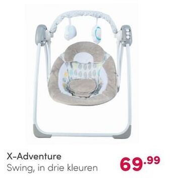 Baby & Tiener X-adventure swing, in drie kleuren aanbieding