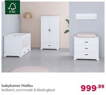 Baby & Tiener Babykamer malibu aanbieding
