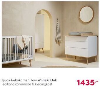 Baby & Tiener Quax babykamer flow white + oak aanbieding