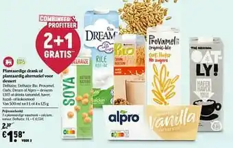 Delhaize Plantaardige sojadrank + calcium natuur delhaize aanbieding
