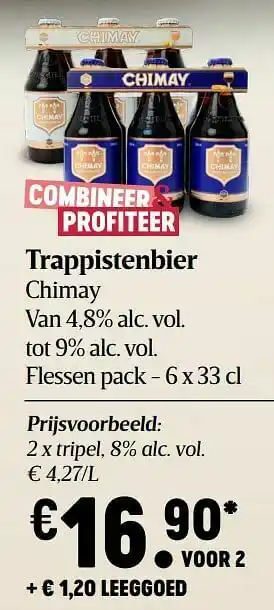 Delhaize Trappistenbier chimay aanbieding