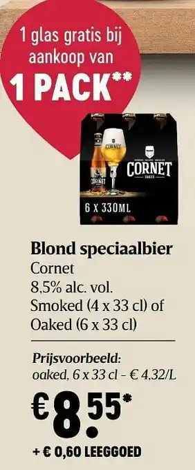 Delhaize Blond speciaalbier cornet oaked aanbieding