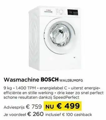 Molecule Wasmachine bosch wau28um0fg aanbieding