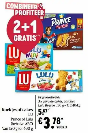 Delhaize Gevulde cakes aardbei lulu beertje aanbieding