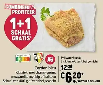 Delhaize Cordon bleu klassiek aanbieding