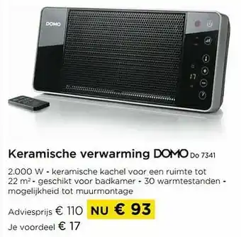 Molecule Keramische verwarming domo do 7341 aanbieding