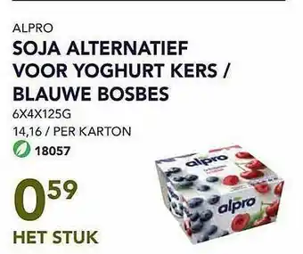 Bidfood Alpro Soja Alternating Boot Yoghurt Kers-blauwe Bosbes aanbieding
