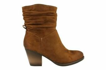 Berca Shoes Mode-Mania Enkellaars Dames Eco Trend Western - Cognac aanbieding