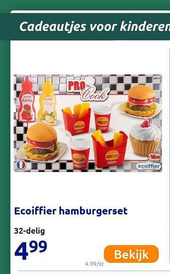 Action Ecoiffier Hamburgerset aanbieding