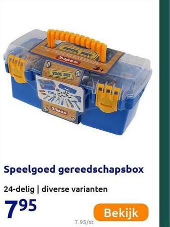 Action Speelgoed Gereedschapsbox aanbieding