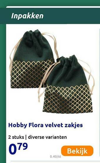 Hobby Flora Velvet Zakjes