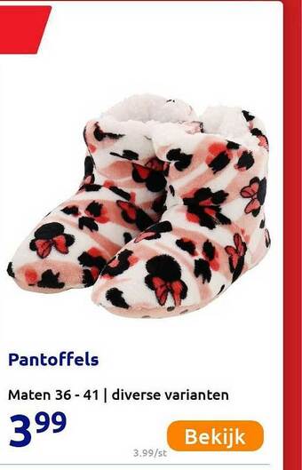 Action Pantoffels aanbieding