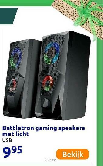 Action Battletron Gaming Speakers Met Licht aanbieding