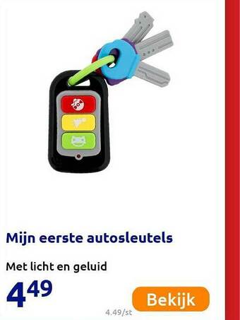 Action Mijn Eerste Autosleutels aanbieding