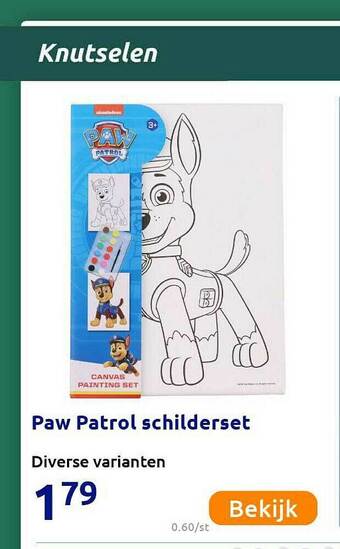 Action Paw Patrol Schilderset aanbieding