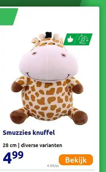 Action Smuzzies Knuffel aanbieding