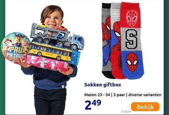 Action Sokken Giftbox aanbieding