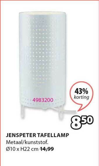 Jysk Jenspeter Tafellamp aanbieding